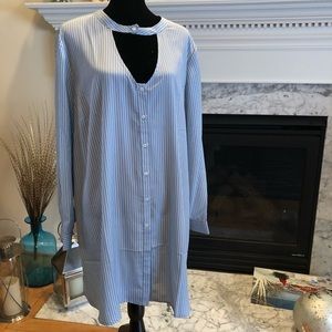 Embossed for Lane Bryant Striped Blouse